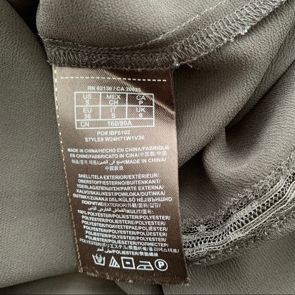 Guess Sheer V Neck High Low  Blouse in Black - Picture 5 of 7